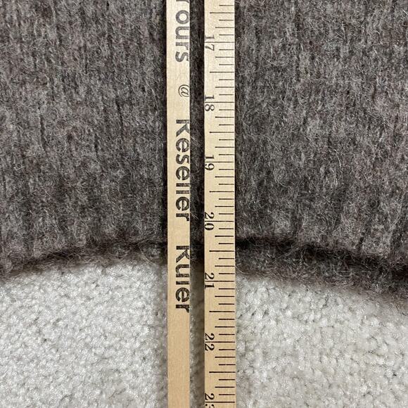 VTG Eider Knit Sweater Womens S Cream Gray Striped Turtleneck Iceland Wool Hair - Picture 6 of 7